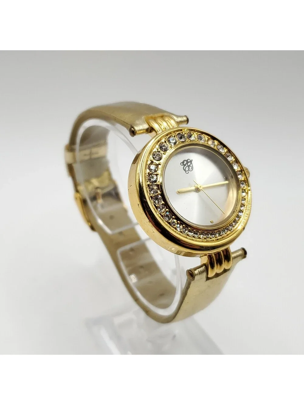 Elizabeth Taylor Quartz Womens 33mm Watch Gold Tone New Battery